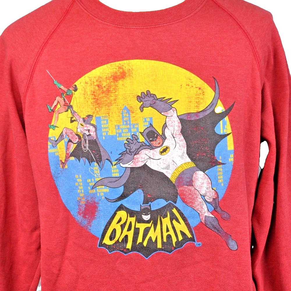 Batman Robin DC Comics Mens Sweatshirt size Large Pullover Retro Throwback