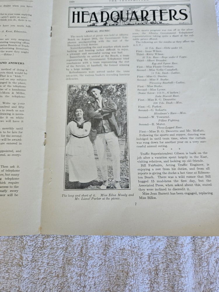 1920 " The Transmitter " October Issue Great Pics Information