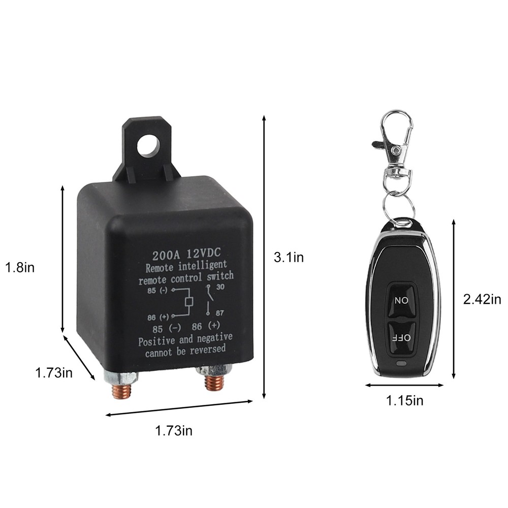 Car Battery Disconnect Switch Remote Control Power Kill Master Isolator Cut Off