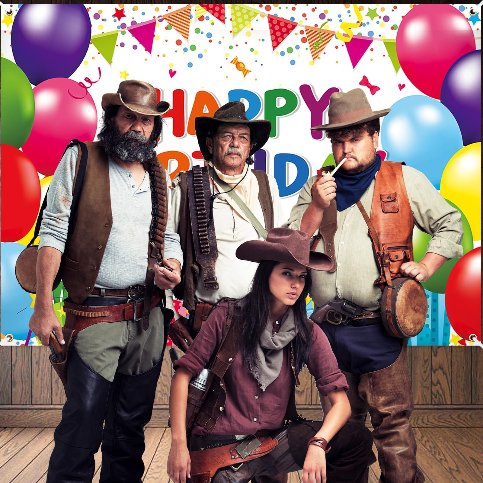 7 x 5 FT Happy Birthday Backdrop - Colorful Birthday Banner Wall Hanging, Fun...