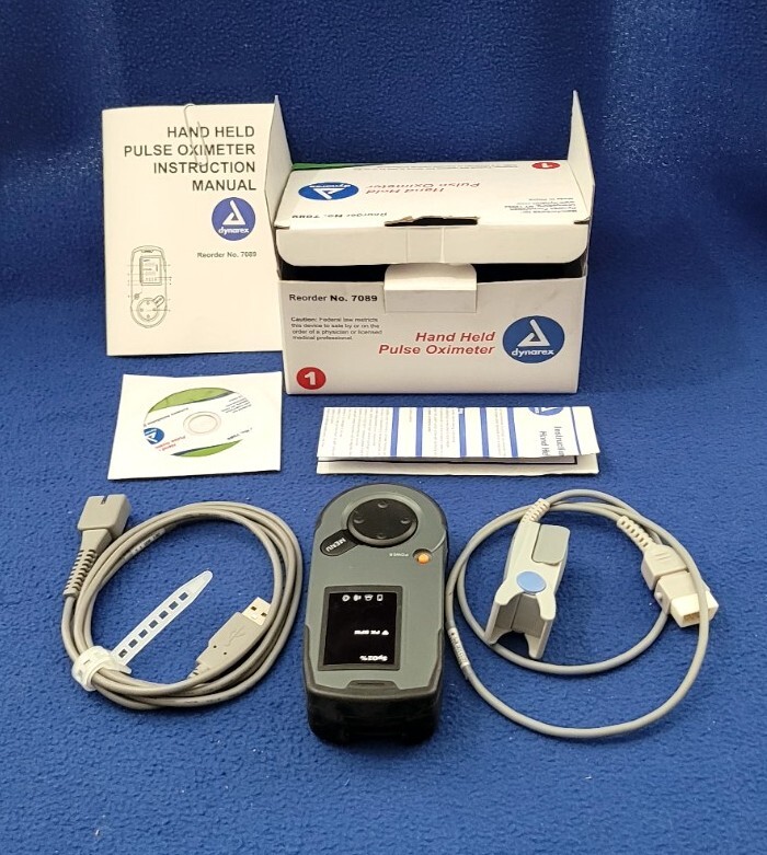 Dynarex Hand Held Pulse Oximeter Complete In Box