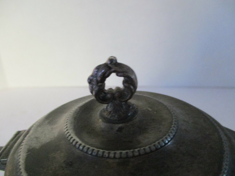 Silver Lidded Creamer Pitcher Stamped Quadruple Plate "R" over Sunburst Vintage