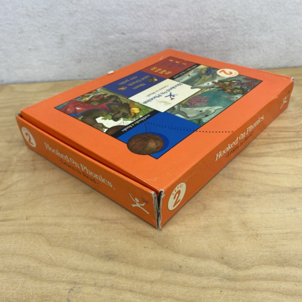 Hooked On Phonics Learn To Read Level 2 Audio Tapes Flash Cards Orange Workbook