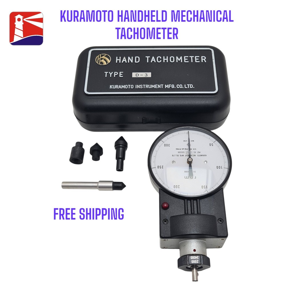Kuramoto Instruments Handheld Tachometer. Type D-3. Made in Japan