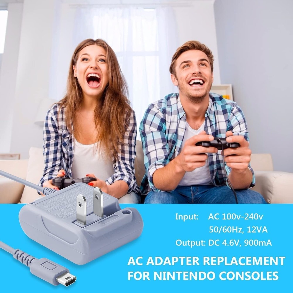 2-Pack 3DS & Dsi Charger Compatible with Nintendo, Foldable Plug