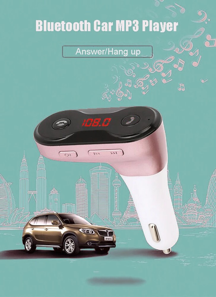 Car Audio Wireless Bluetooth FM Transmitter MP3 Player USB Car Charger Adapter