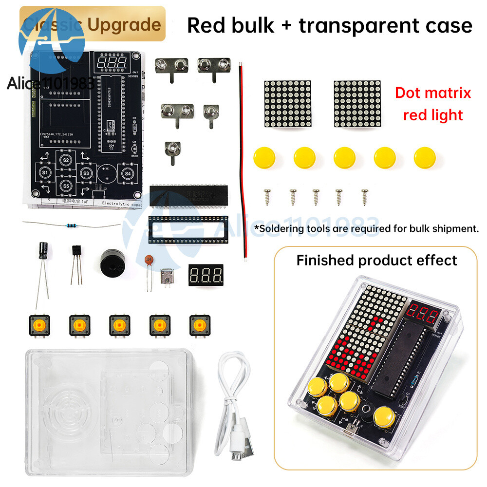 Children Game DIY Electronic Soldering Kit 51 Microcontroller Soldering Practice