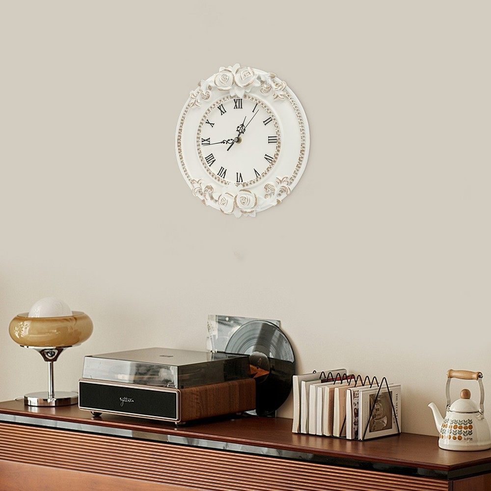 Wall Clock, White Large Wall Clock, Round Home Decoration Clock