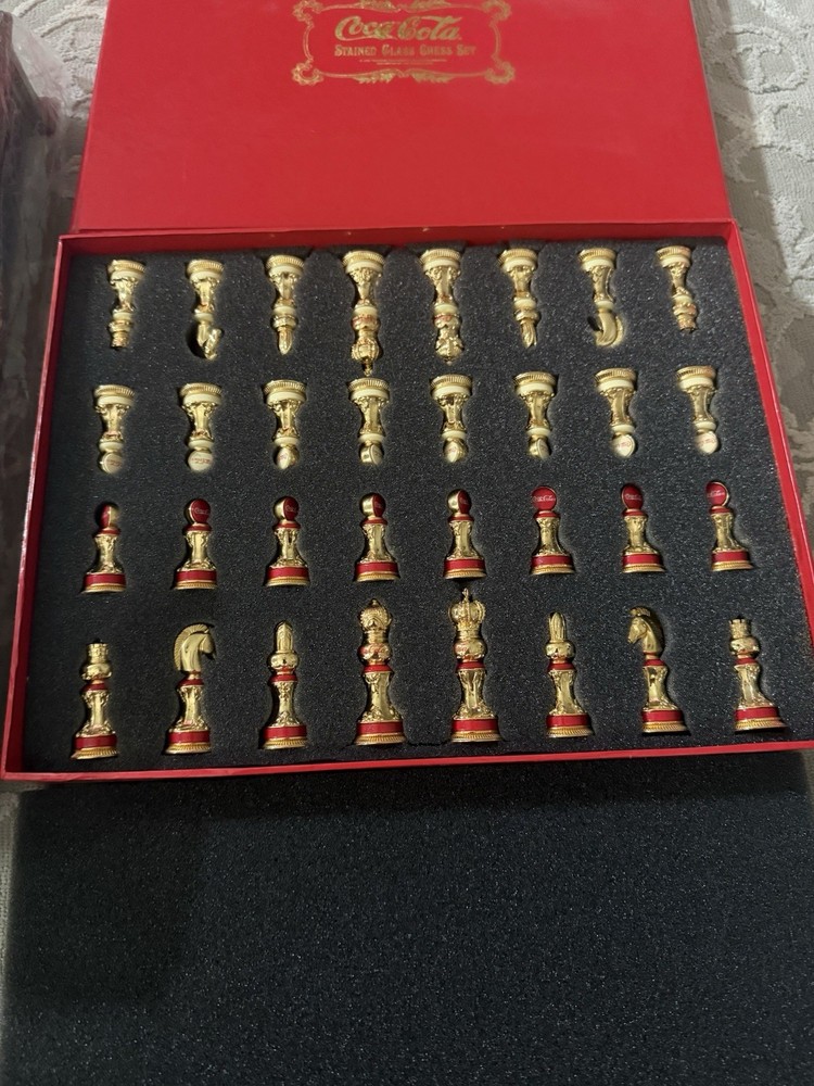Coca Cola Stain Glass Chess Set