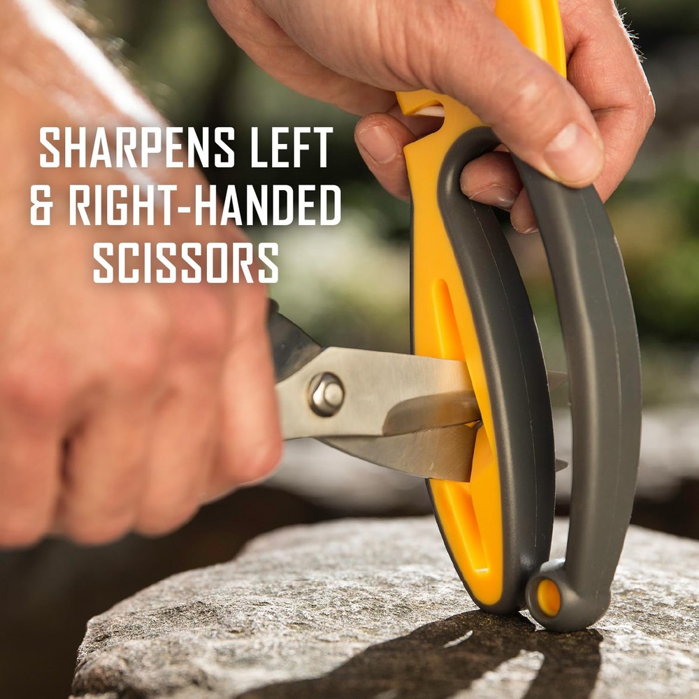 Knife Sharpener 2 Stage, Jiffy Pro, Large Scissors Shear Slots, Yellow