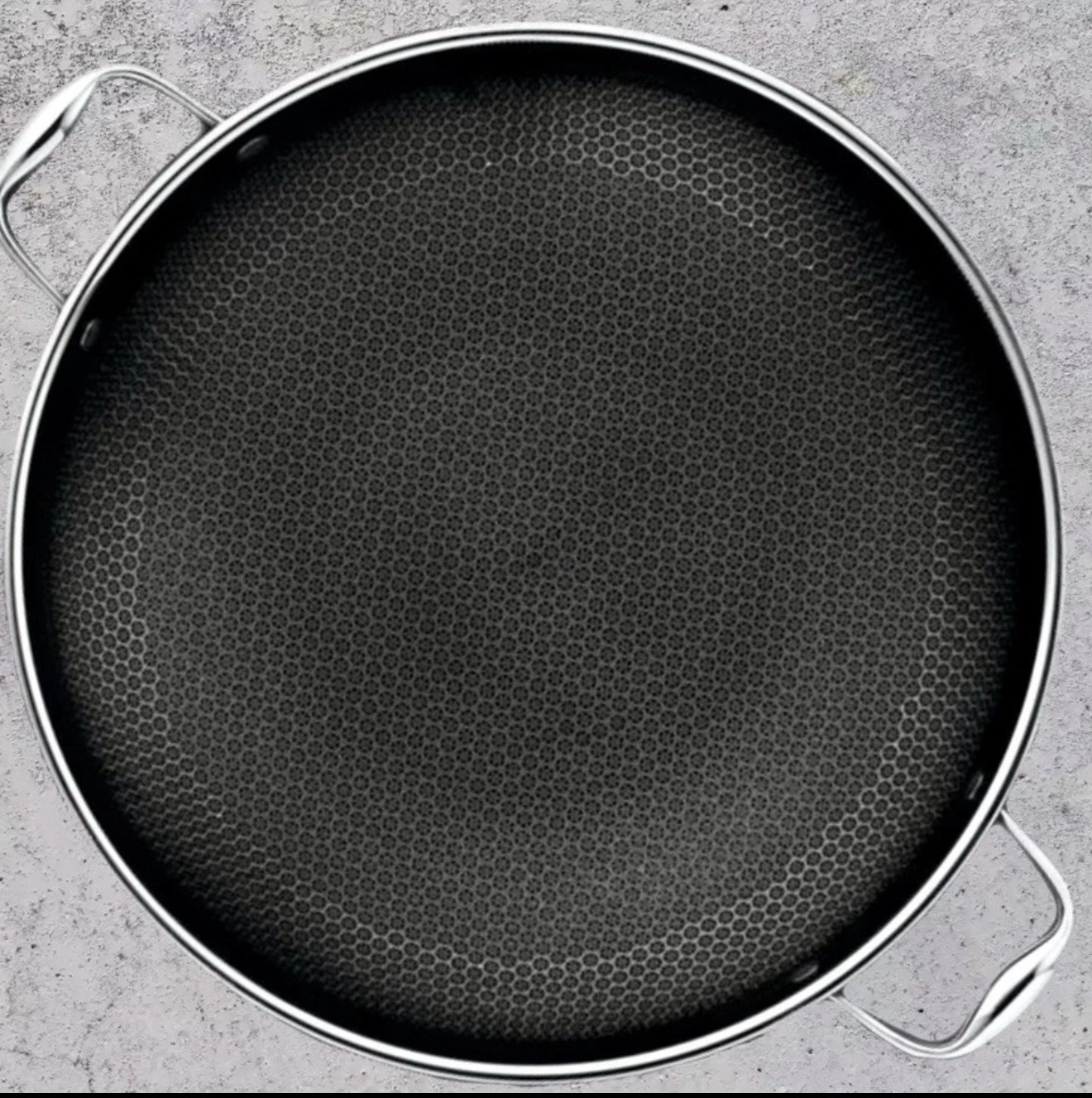 HexClad Hybrid Nonstick 14-Inch Wok with Steel Lid New in Box (Open Box)