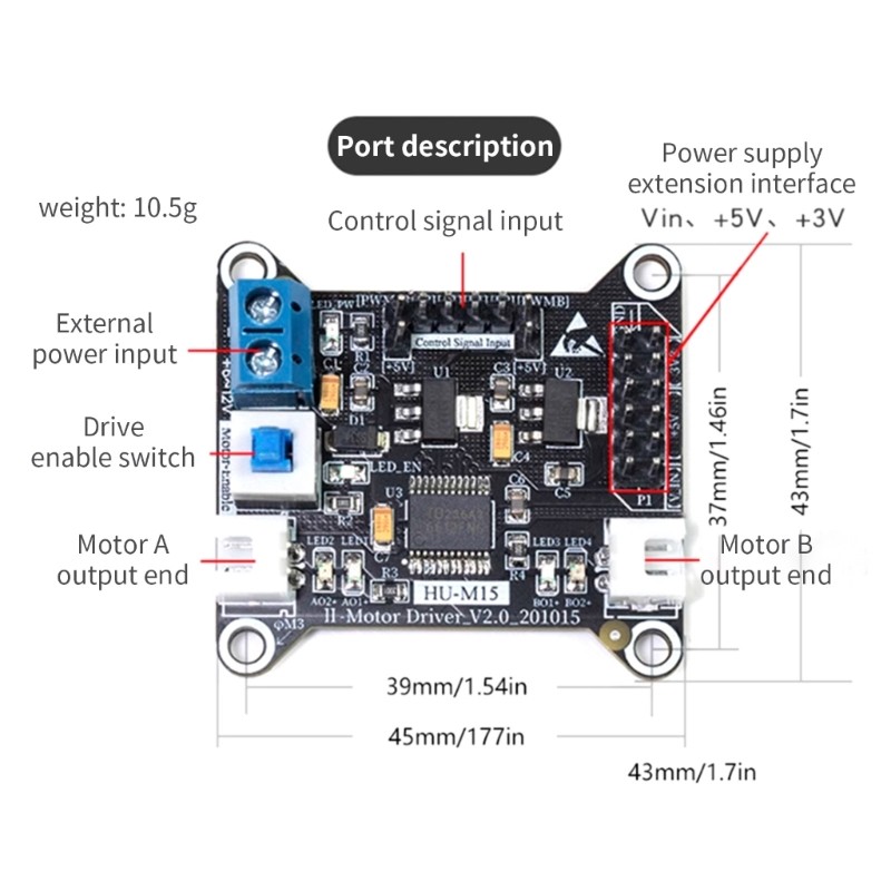 PJ MX211 Motor Driver Module Engineered for Computer Adaptation