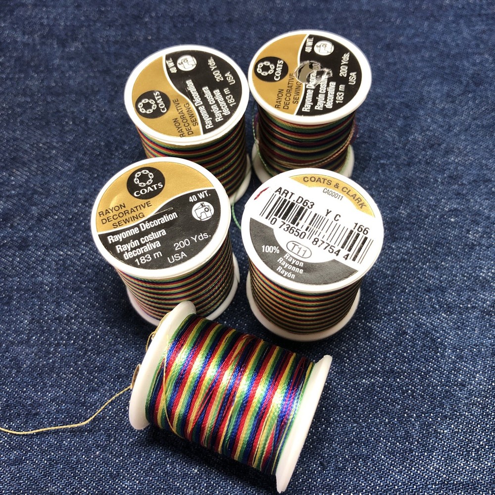 Coats and Clark Rayon Thread (200 yds) Rainbow