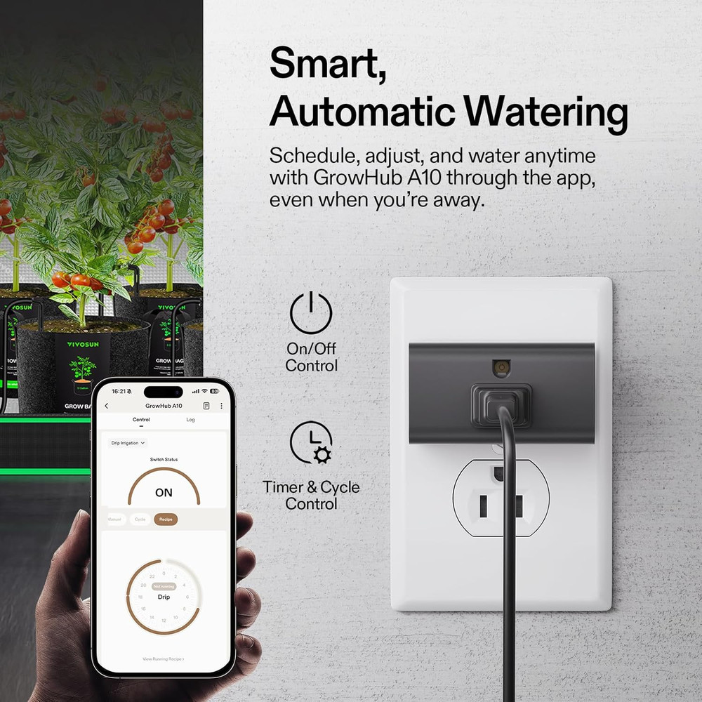Smart Automatic Drip Irrigation Kit with App Control & 16 Emitters