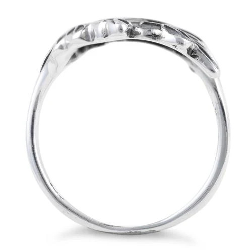 925 Sterling Silver Hugging Leaves Ring
