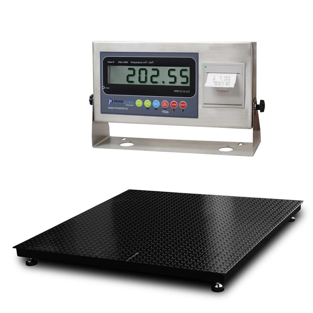48x48 Platform Scale 10000 lb w/ Label Printer Indicator Floor Scale