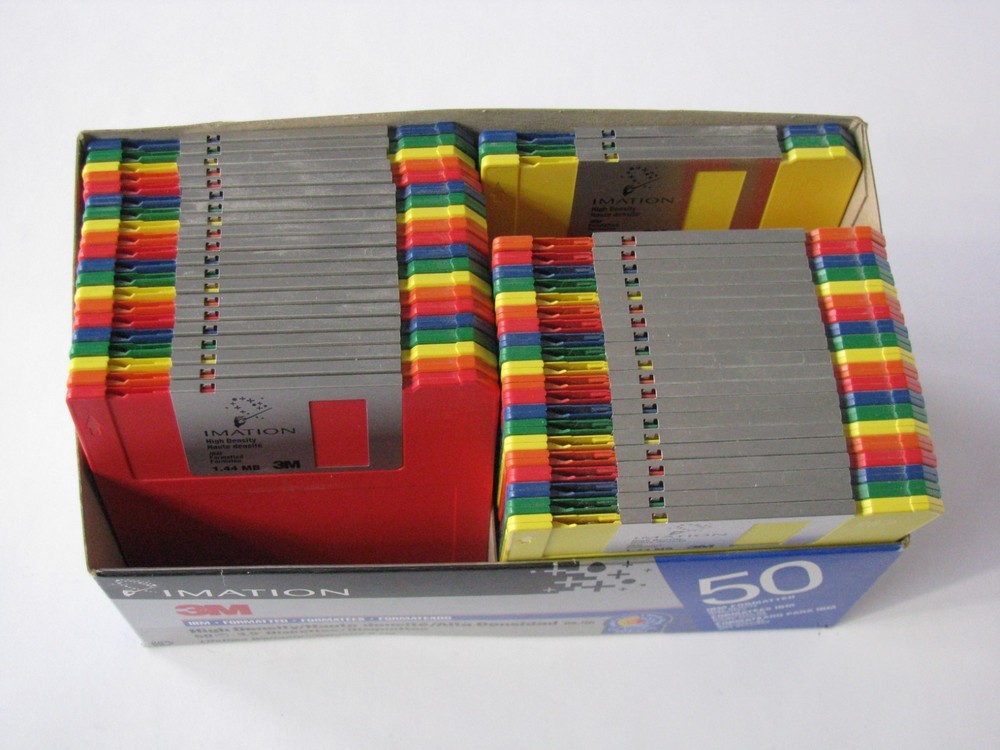 42pc Lot Set Count Pack 3M Imation IBM Formatted 3.5" Floppy Diskettes Rainbow