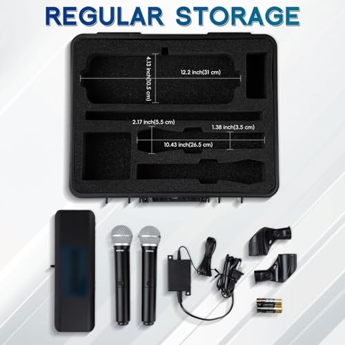Wireless Mic Case - Hard Shell Case Compatible with Shure