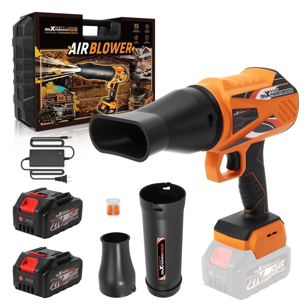 Brushless Leaf Blower Cordless 21V 550 CFM Variable Speed 2 Battery Kit