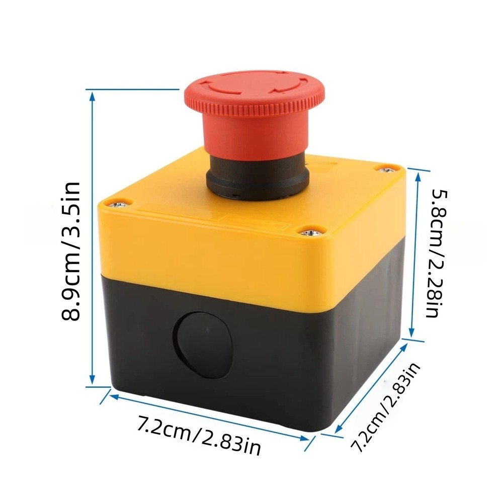 Red Emergency Stop Push Button Switch 660V 10A IP65 Weatherproof Replacement