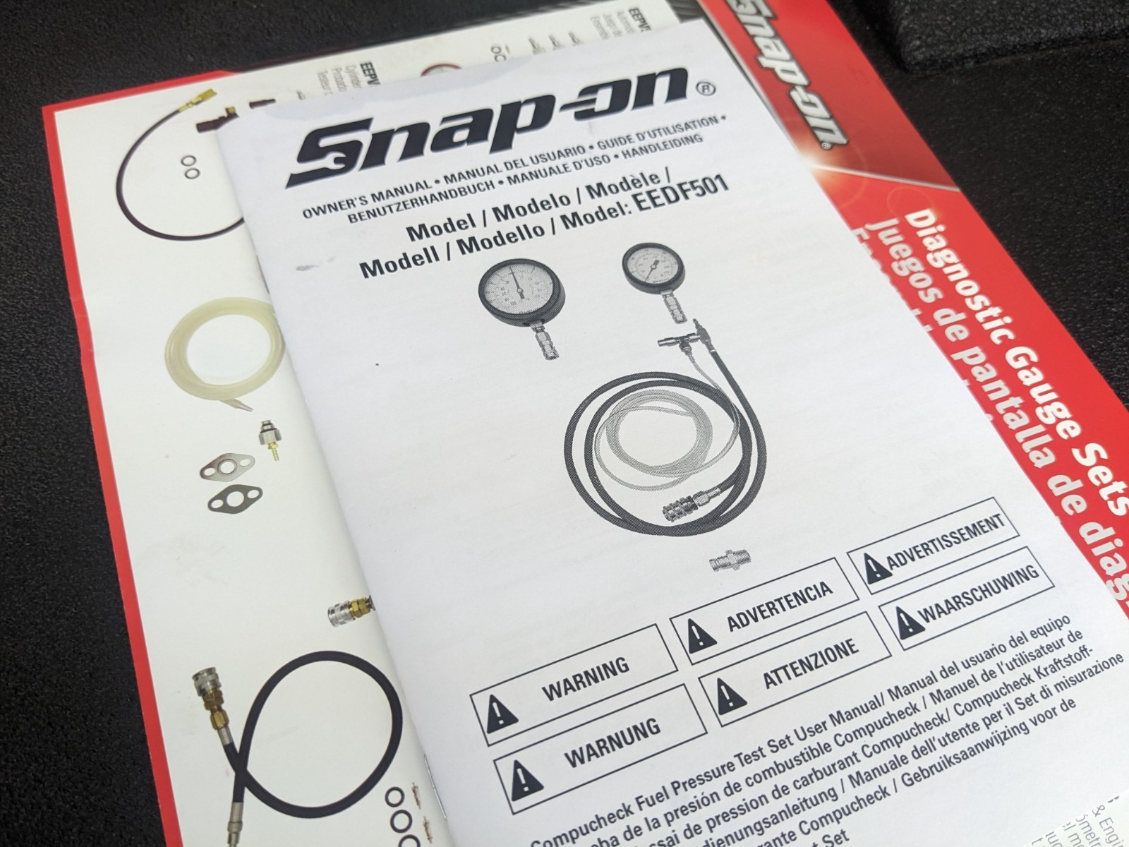 #bm557 Snap-on NEW EEDF501 Compu-check Diesel Fuel Pressure Test Set