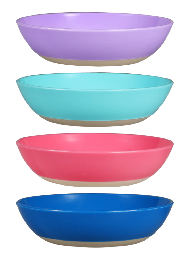 New Small 5 inch Plastic Non Skid Cat Food Bowl Pink, Aqua, Purple ~Choose Color