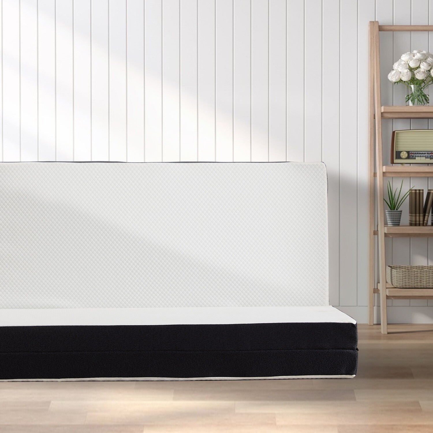 4" Tri-fold Memory Foam Mattress, Foldable Portable Floor Bed,Washable Cover