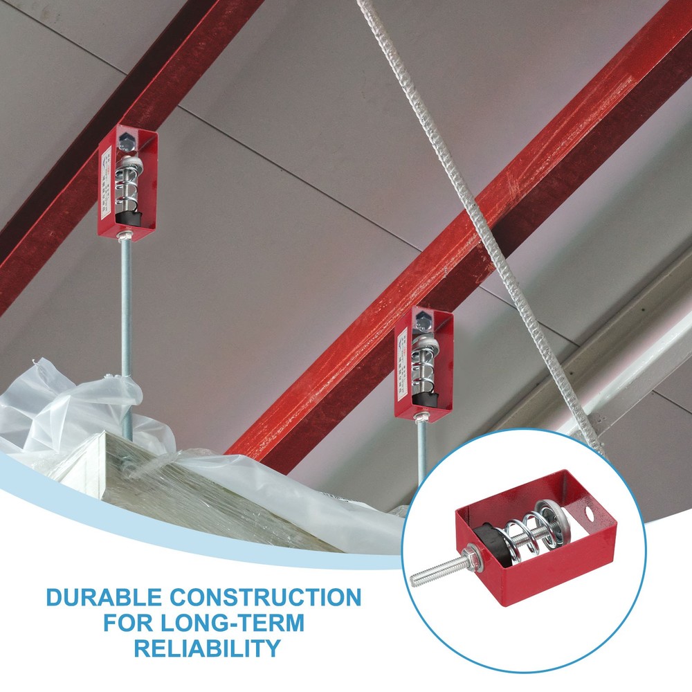 4 Pcs Ceiling Spring Vibration Isolator Hangers 44lb Red (XHS)