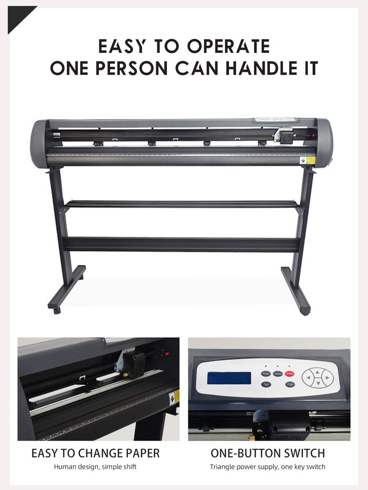 High Speed 34'' Cutting Plotter Machine with Adjustable Cutting Force and Speed