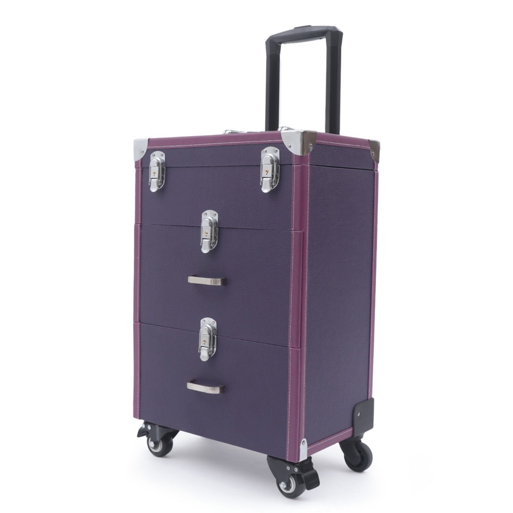 Large Rolling Cosmetic Case Makeup Trolley Rolling Makeup Case Waterproof