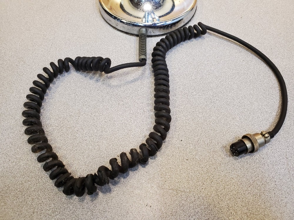 Vintage Astatic Silver Eagle Lollipop Microphone Mic, CB Ham Desktop, Untested