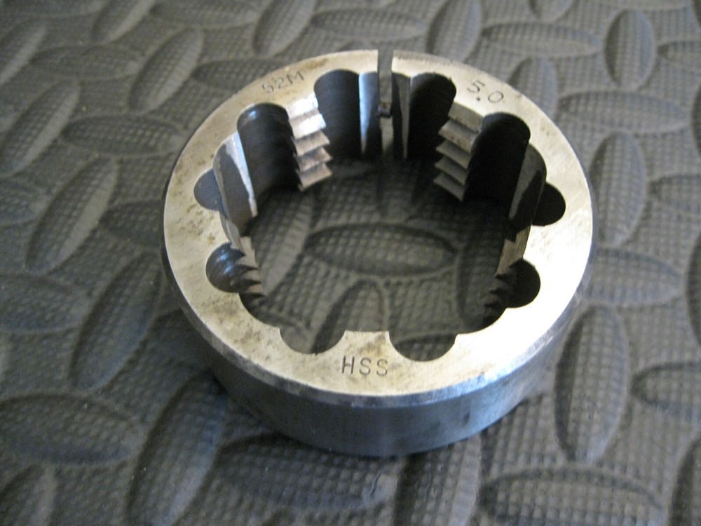 M52 x 5.0 Round Split Adjustable Thread Die 3" HSS Japan