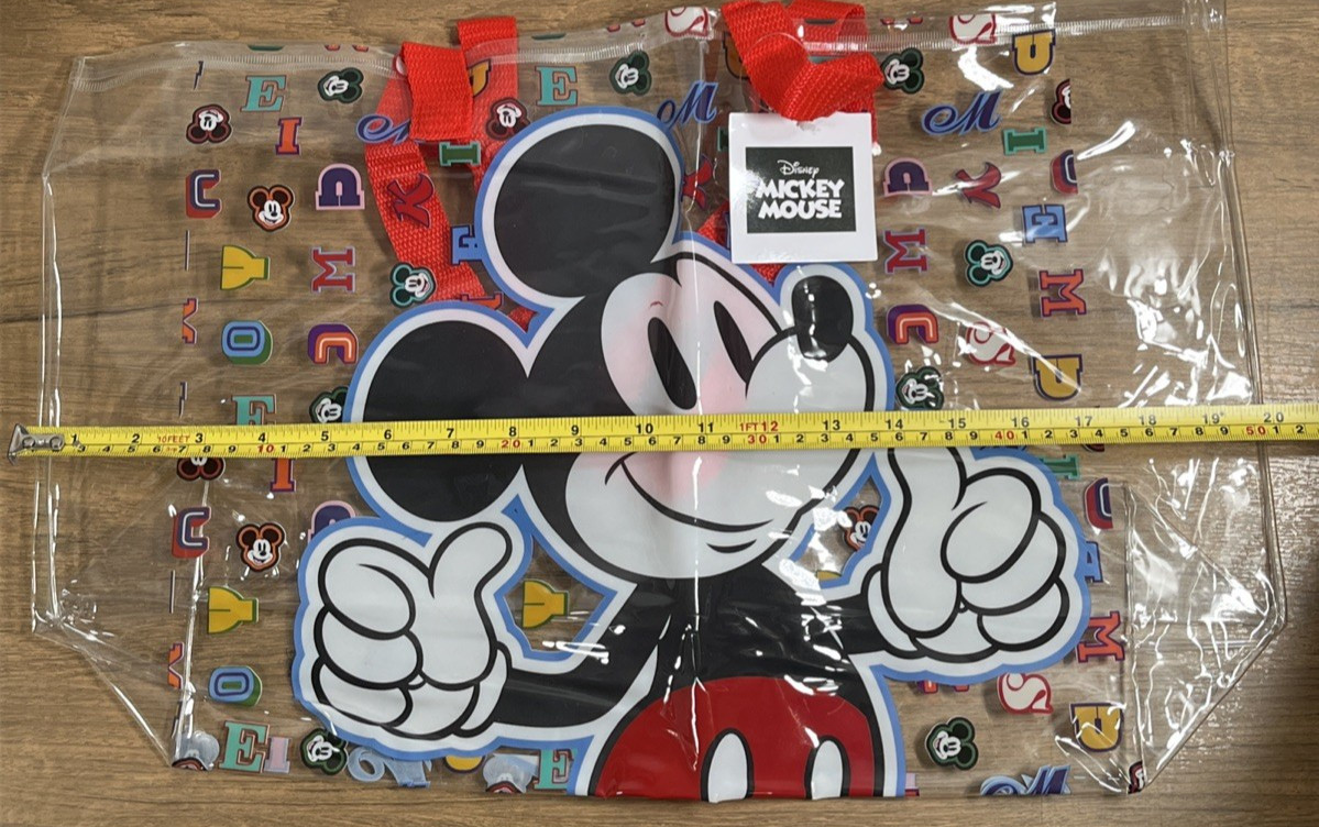 Disney Mickey Mouse Tote Clear Tote Bag NWT Trending
