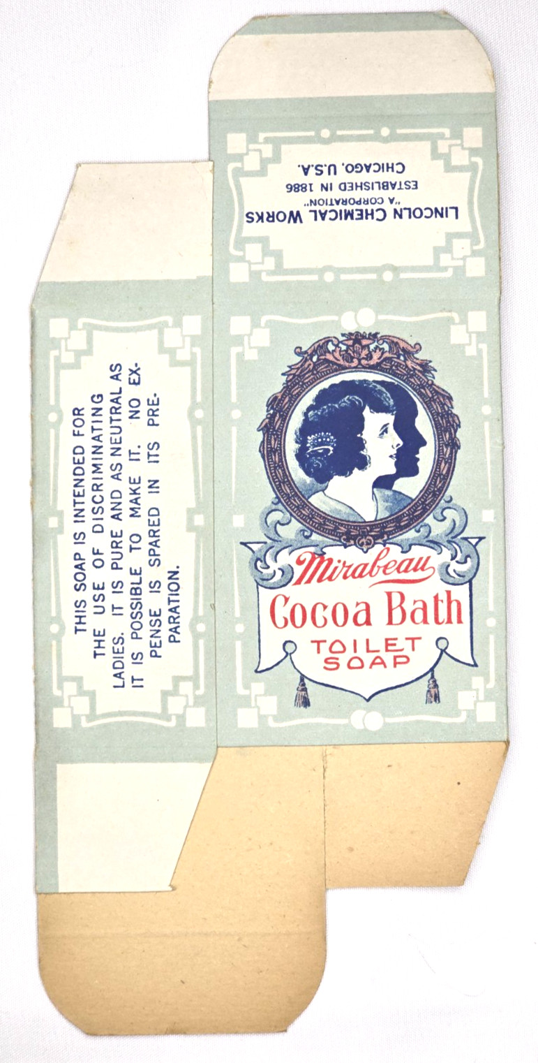 1920's Mirabeau Cocoa Bath Toilet Soap Boxes New Old Stock