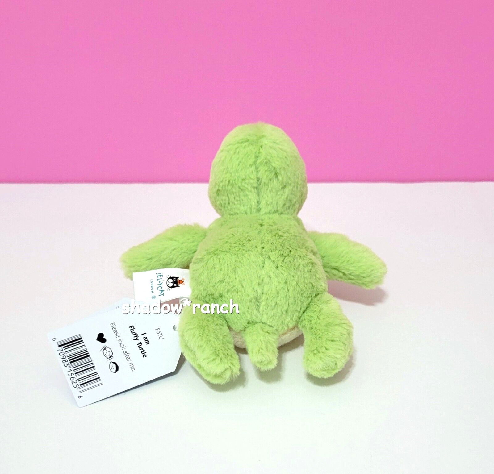 Jellycat FLUFFY TURTLE - Very Tiny 3" Ocean Plush - Brand New with Tags