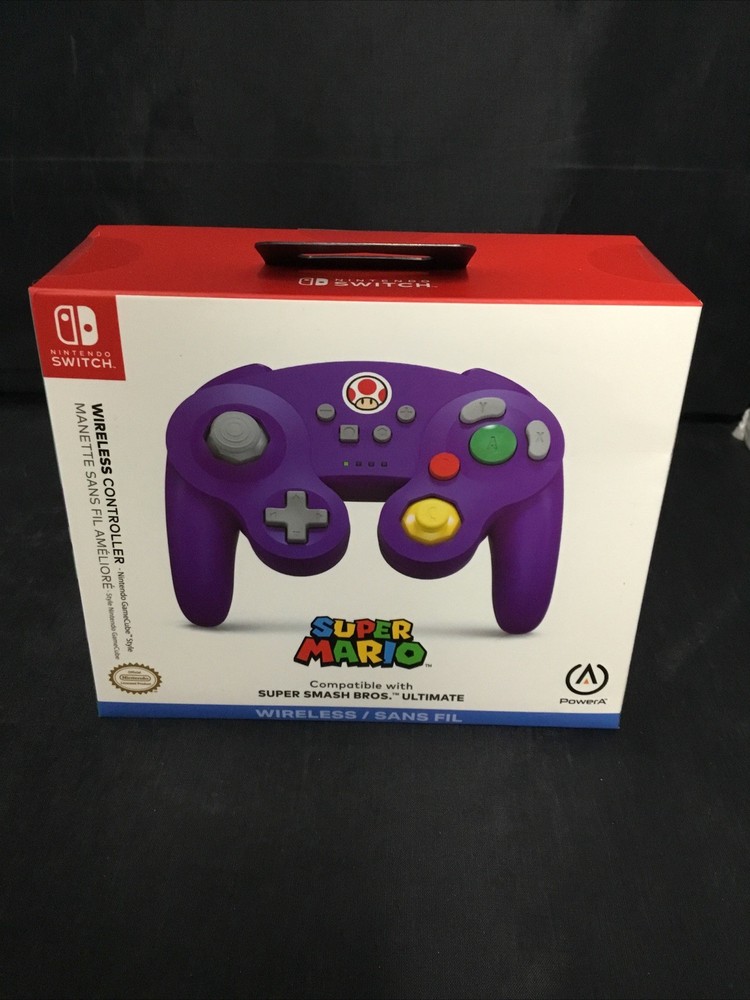 Genuine POWER A Wireless Controller GAMECUBE STYLE for Nintendo Switch (TOAD)