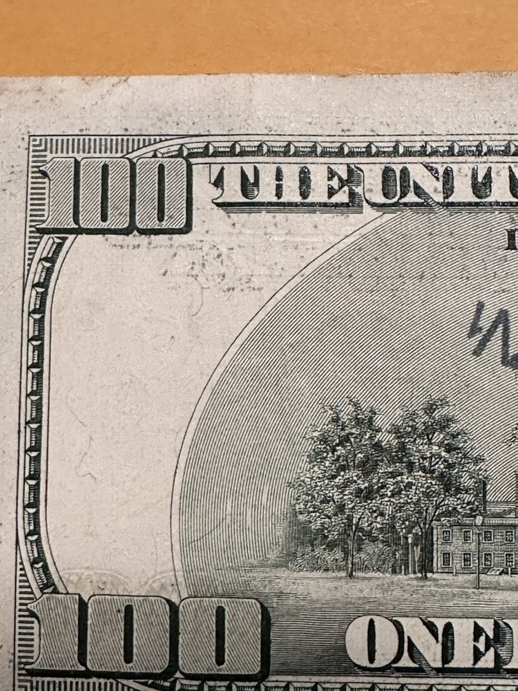 2006 - $100 Dollar Bill - Multiple Ink Bleed Through Errors (See Description)