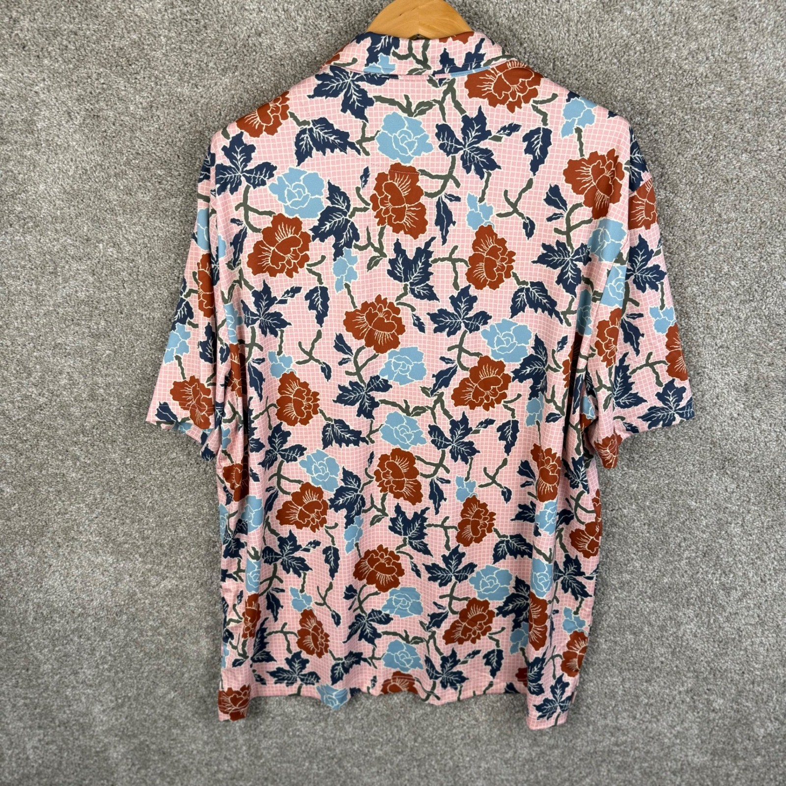 Good Good Golf Pink Canyon Polo Shirt Mens 2XL Floral Print Short Sleeve NEW