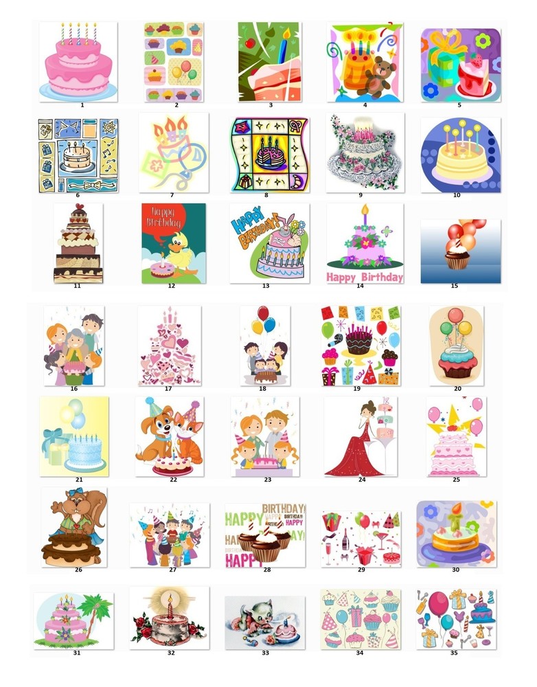 Personalized Address Labels Birthdays Cakes (Bir3)