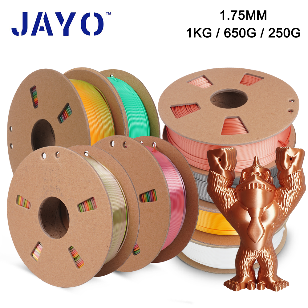 【Buy 10 Pay 6】JAYO 1.1KG PLA SILK ABS PLA+1.75mm With Spool 3D Printer Filament