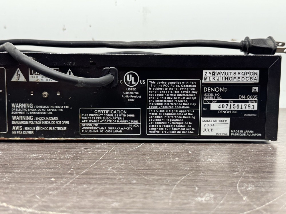 Denon COMPACT DISC/MP3 Player DN-C635 - O72