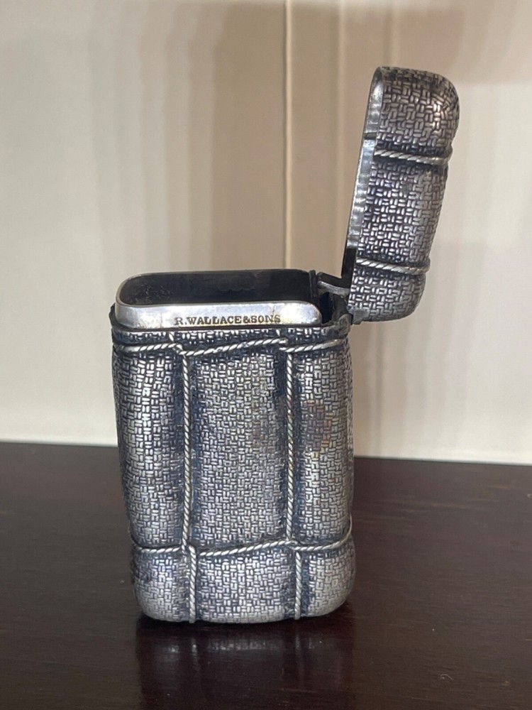 sterling cigarette lighter case R. Wallace and Sons
