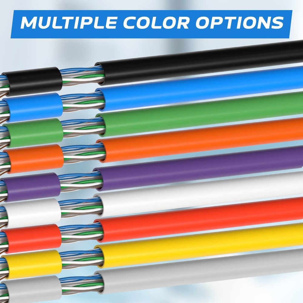 Bulk CAT6 ETL Rated Cable 1000ft 500ft Riser CMR Solid Bare Copper RJ45 Ethernet