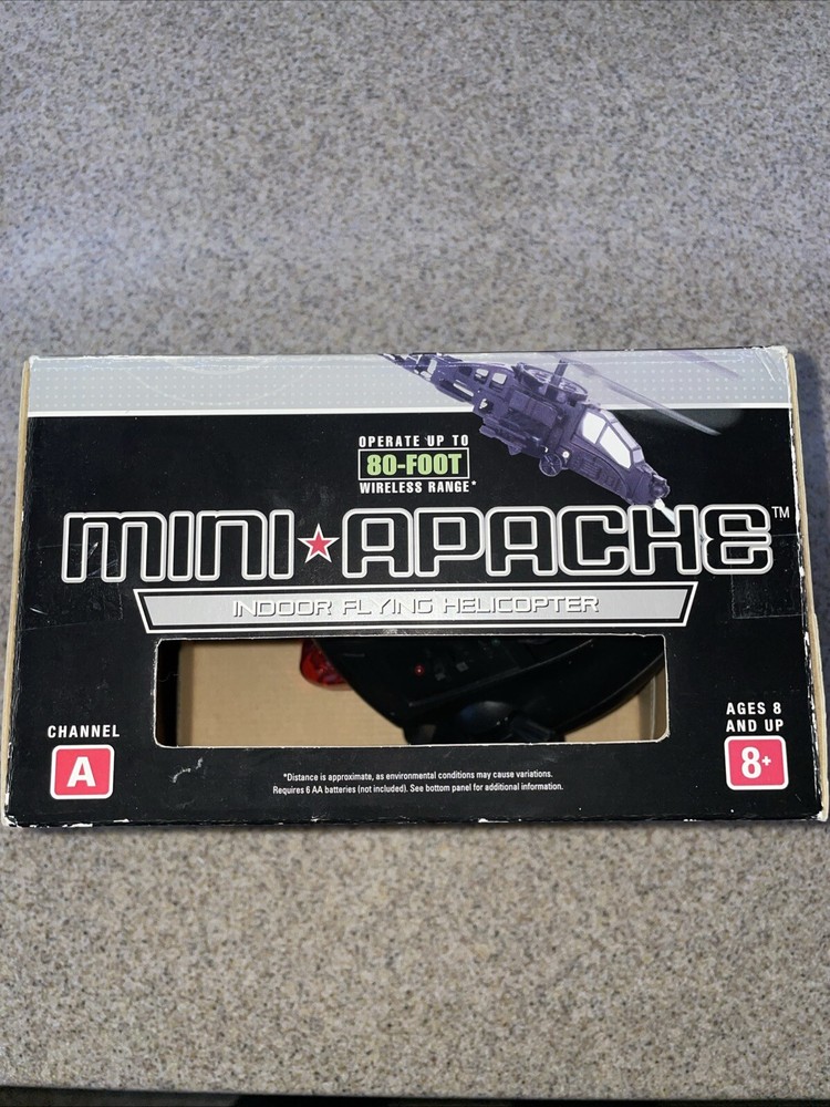 MINI APACHE Indoor Flying Helicopter Rooftop Brands New Open Box