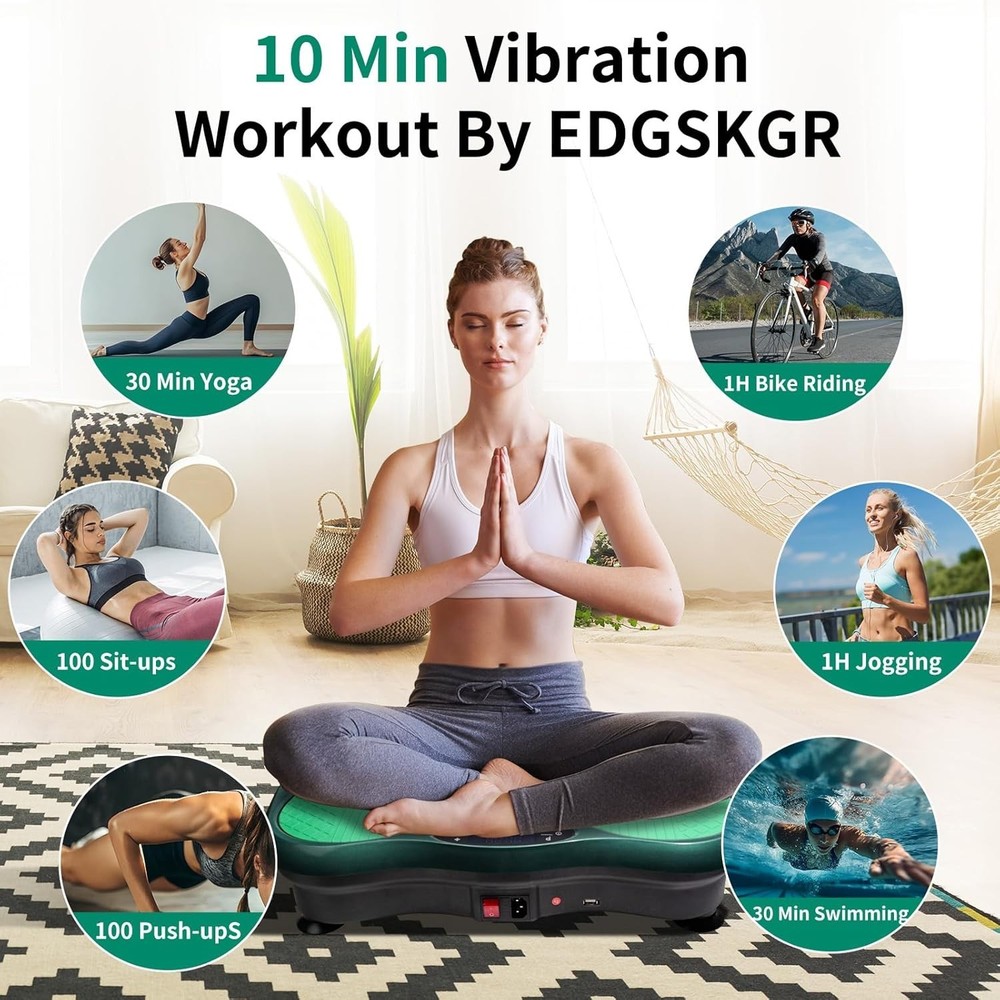 Vibration Plate Exercise Machine; Bluetooth; 330lb; Weight Loss