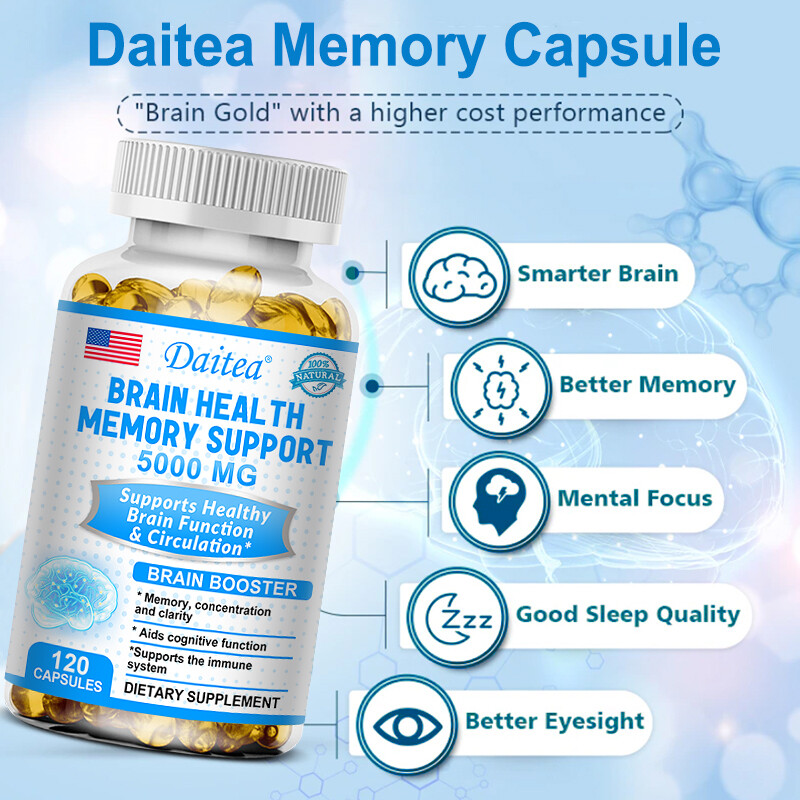 Brain Health Memory Support 5000mg Capsules Support Brain Function & Circulation