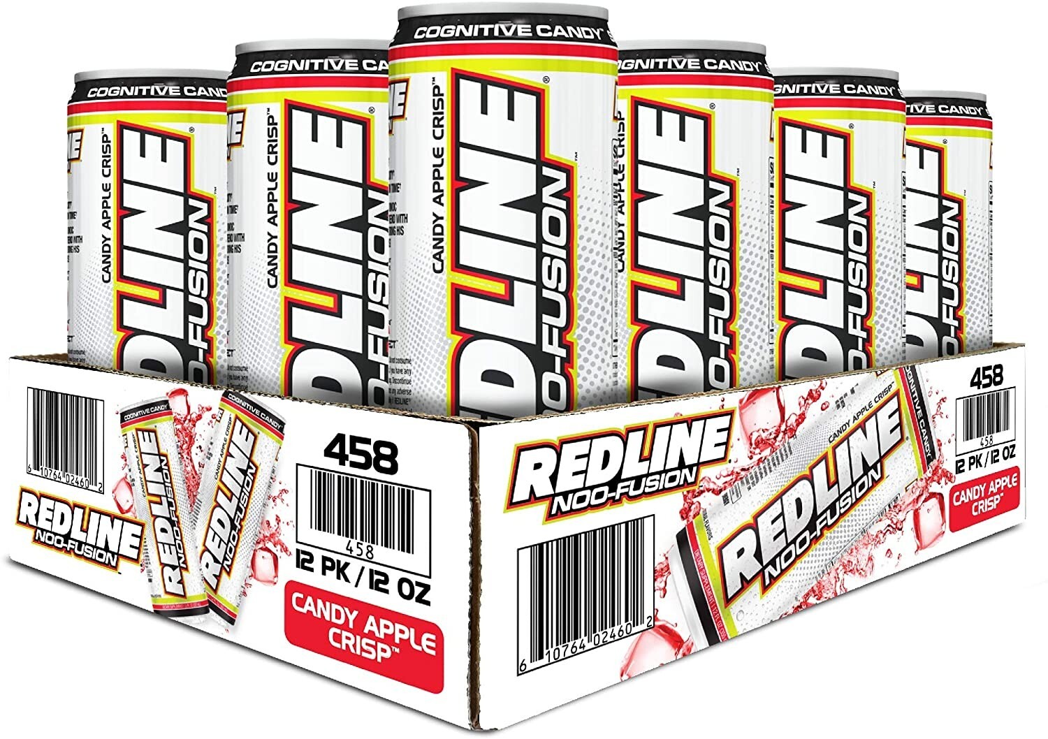 REDLINE NOO Fusion - Carbonated Pre-Workout Energy Drink | Variety Pack, 12 Cans