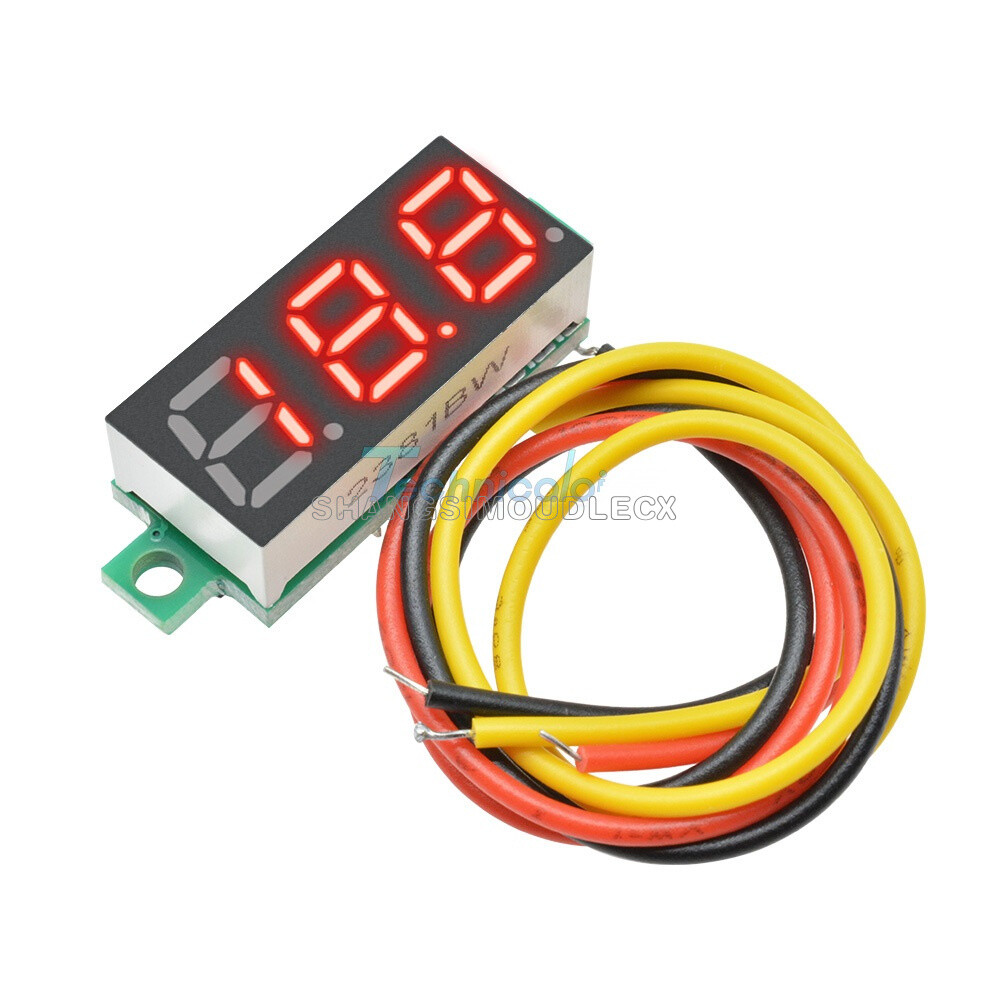 10PCS 0.28" Digital Voltmeter Red LED DC 0-100V Three-Wire Voltage Panel Meter