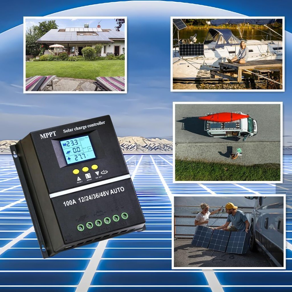 100A MPPT Solar Panel Battery PV Regulator Charge Controller AUTO 12/24/36/48V