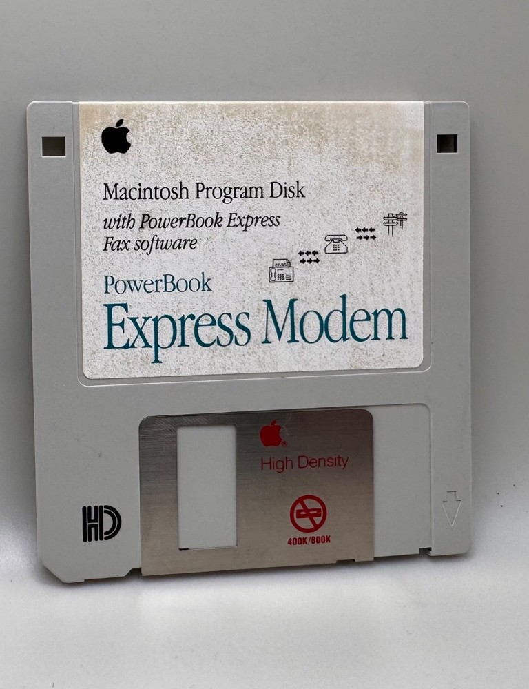 PowerBook Express Modem Macintosh Program Disk 1.0.4 w/ Express Fax Software